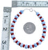 Coral And Blue Lace Agate Sterling Silver Bead Bracelet SX115305